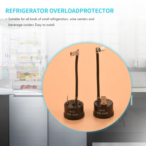 2Pcs 1/5HP 150W Refrigerator Thermal Overload Protector Compressor Replacement Part for  Refrigerator, Wine Center 2