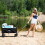 Folding Wagon, Black, 160L Capacity 2