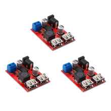 3X Lm2596 Lm2596s Dual USB - 9 V 12 V 24 V 36 V A 5 V 3a Step Down Buck Scheda Convertitore Caricatore per Auto Modulo di Alimentazione Solare