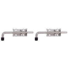 2Pcs 304 Stainless Steel 6.5Inch Spring Pin Lock Assembly for Doors Cabinets and Utility Trailer Gate - Heavy Duty