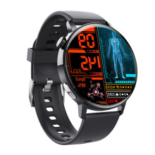 F67 Pro EKG monitorování hladiny cukru v krvi kyselina močová chytré hodinky 1,41 palce kulaté sportovní hodinky