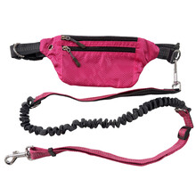 Běžecký pás pro psy Hands s kapsou na zip a elastickými gumičkami pro střední a velké psy, venčení, výcvik, zelený