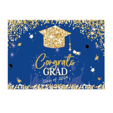 150X100cm Klasse van 2024 Afstuderen Afgestudeerden Fotografie Doek Afscheidsfeest Thema Ceremonie Gouden Vlek Achtergronden