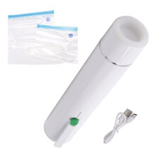 Vacuum Sealer for Food - Cordless Handheld Food Vacuum Saver with 10 Pcs Sealer Bags, for Food Preservation & Fresh