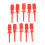 SODIAL(R) Red Multimeter Lead Wire Test Hooks Clip Set 10 Pcs 2
