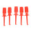 SODIAL(R) Red Multimeter Lead Wire Test Hooks Clip Set 10 Pcs 3