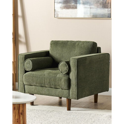 Beliani Armchair NURMO Fabric Dark Green 2