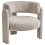 Beliani Armchair BUREA Chenille Light Beige 4