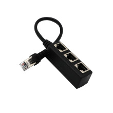 RJ45 Ethernet csatlakozó elosztó 1-től 3 aljzatig internetkábel 5 6 7 adapter