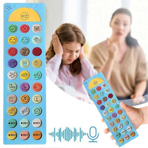 AAC-enhed til autisme - 6 programmerbare knapper, justerbar lydstyrke, taleterapi-kommunikationsværktøjer til nonver 1