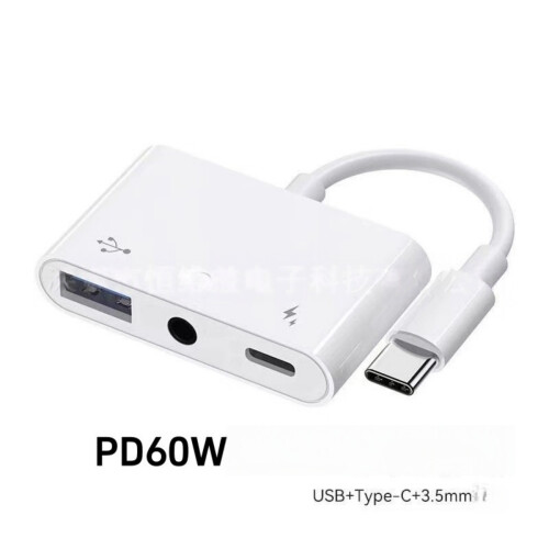 Προσαρμογέας OTG USB-C 3 σε 1 με υποδοχή ακουστικών 3,5 mm, συμβατός με iPad Pro και τηλέφ
