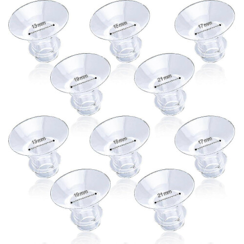 10pcs Silicone Flange Inserts 21mm Compatible With Medela/Spectra Pumps