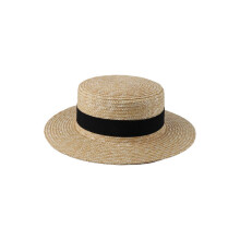 (Black) camping accessories White Flat Top Fodder Hat Women Summer Sun Hat Sun Hat Seaside Beach Hat