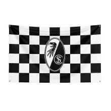 (120 x 180cm, B) Born Pretty 3x5 Sc Freiburg Flag Polyester Printed Racing Sport Banner For Decor