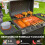 Outsunny Barbacoa de Ga Negro 121 x 54 x 97 cm 4