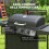 Outsunny Barbacoa de Ga Negro 121 x 54 x 97 cm 5