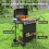 Outsunny Barbacoa de Ga Negro 121 x 54 x 97 cm 6
