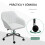 Vinsetto Silla de Oficina Blanco 60 x 59 x 89 cm 5