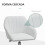 Vinsetto Silla de Oficina Blanco 60 x 59 x 89 cm 6