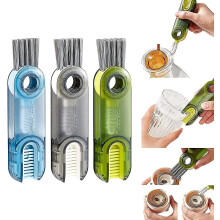 3-in-1-Detailbürste für kleine Flaschen, Becherdeckel und Fugen – Multifunktionsbürste