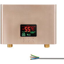 Chauffe-eau instantané sans réservoir, chauffe-eau électrique sans fil doté d'un système de sécurité intelligent avancé, design portable,