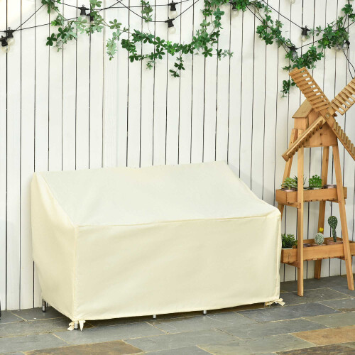 Outsunny Funda Protectora de Banco Beige 140 x 84 x 94 cm 1