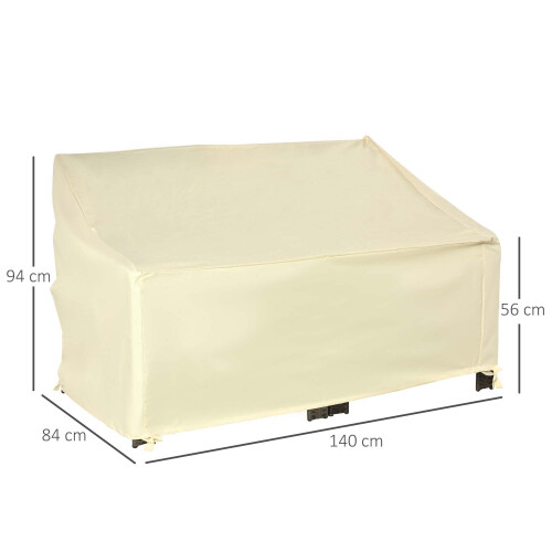 Outsunny Funda Protectora de Banco Beige 140 x 84 x 94 cm 2
