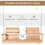 Outsunny Banco Columpio Marrón 150 x 75 x 53 cm 4