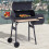 Outsunny Barbacoa de Carbón Negro 124 x 53 x 104 cm 2