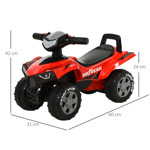 Homcom Quad Infantil Rojo 60 x 31 x 42cm 2