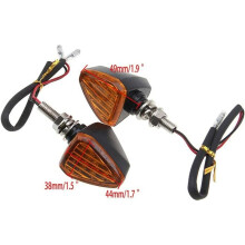 Universelle LED-Blinker, Motorrad-Blinker vorne und hinten in Gelb mit superheller Leuchtkraft, wasserdichte Premium-ABS-Blinkergehäuse für