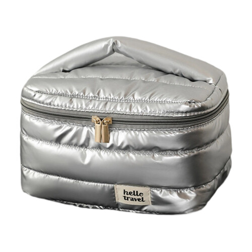 Ample Liquid Resistant Hygiene Bag for Women-Silver large tote