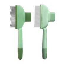 Professional Pet Comb SelfCleaning Cats Grooming Brush-Green