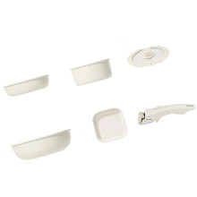 Multipurpose Aluminum Skillets Set Detachable Handle-  1