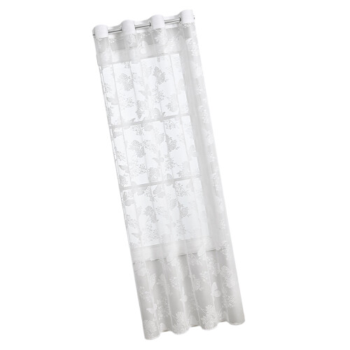 Sheer White Polyester Window Curtains for-100 200cm Stick style