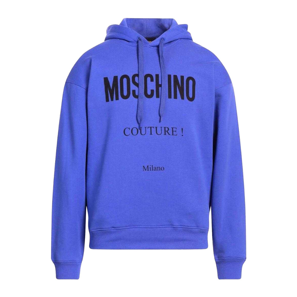 Moschino Mens Couture Milano Hoodie Blue