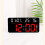 Digital Wall Clock Remote Control LED-Black shell red ligh 4