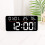 Large Digital Wall Clock Quiet Operations-2810 Black shell blu 5