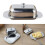 Square Baking Butter Dish Stainless Steel Cheese Storage 2