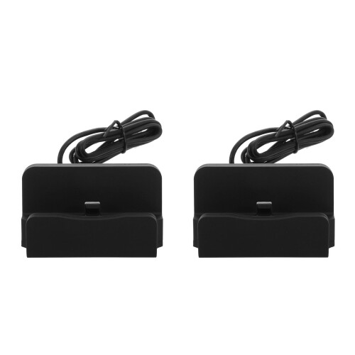 2Stk Vielseitige Phone Charging Station USB Schwarz