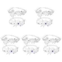 5Sets Blaues Spitzenbeinstreifen Mit Für Hochzeitsfeier