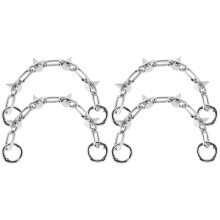 4Stk Zinklegierung Schuhketten Silber Für Sandalen Deko