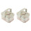 2Pcs Beige Tinplate Candy Container with Lid Durable Cookie Storage 1