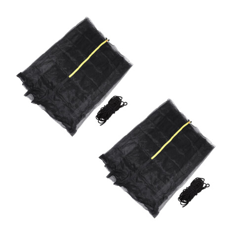 2Sets Robustes Trampolin-Schutzgitter Schwarzem PP-Material