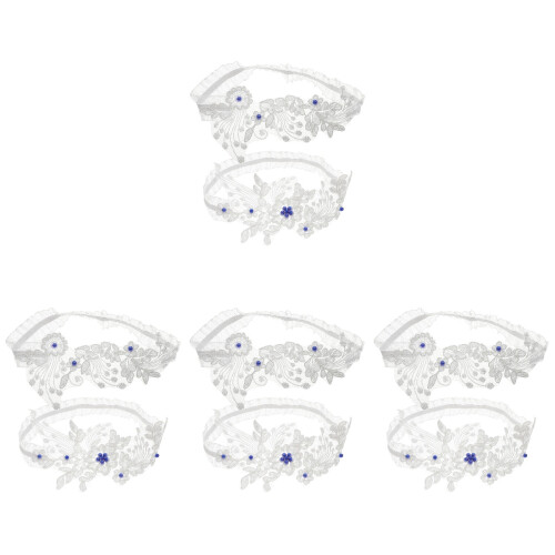 4Sets Blaue Blumenstrumpfbänder Für ,
