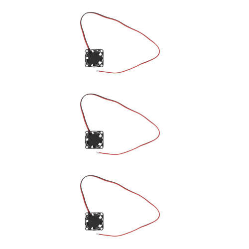 3Pièces Ventilateurs Dc 25Mm Plastic Noir Compact Pour Pièce Caméras