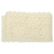 1 Pièce Large Bordure En Dentelle Beige Fine Pour Décoration Vêtements