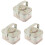 3Pcs Sturdy Beige Tinplate Gift Boxes for Cookies Candy and Snacks 1
