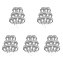 250Pcs Silver Wedding Balloons Latex Party Balloons for Celebrations