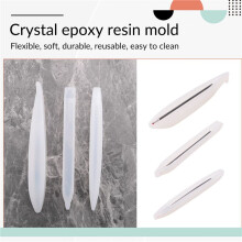 3 PeçAs de Molde de Resina de Silicone Molde Caneta EsferográFica, Molde EpóXi de Cristal, Usado para DecoraçãO de Artesanato Diy